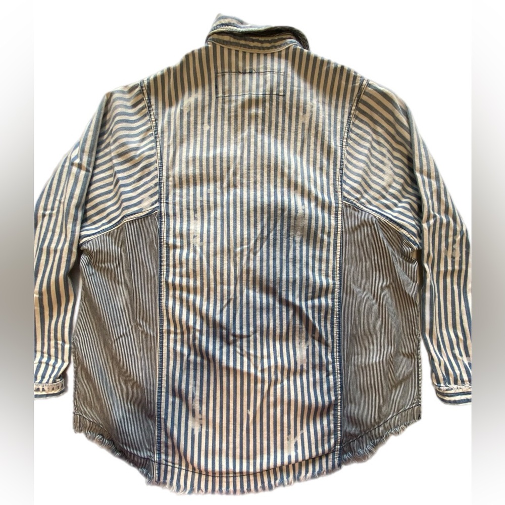 We The Free  Railroad Striped Shirt XS - Picture 7 of 12